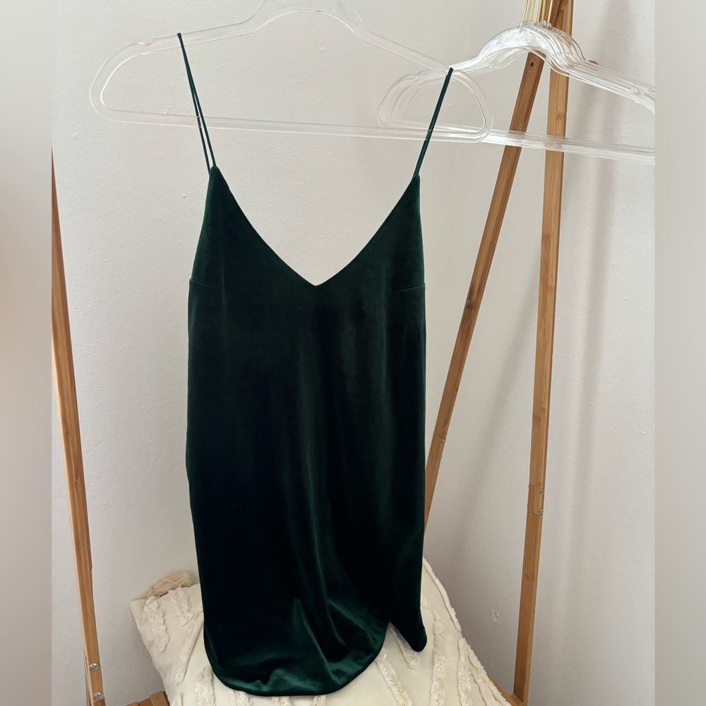 Velvet green dress